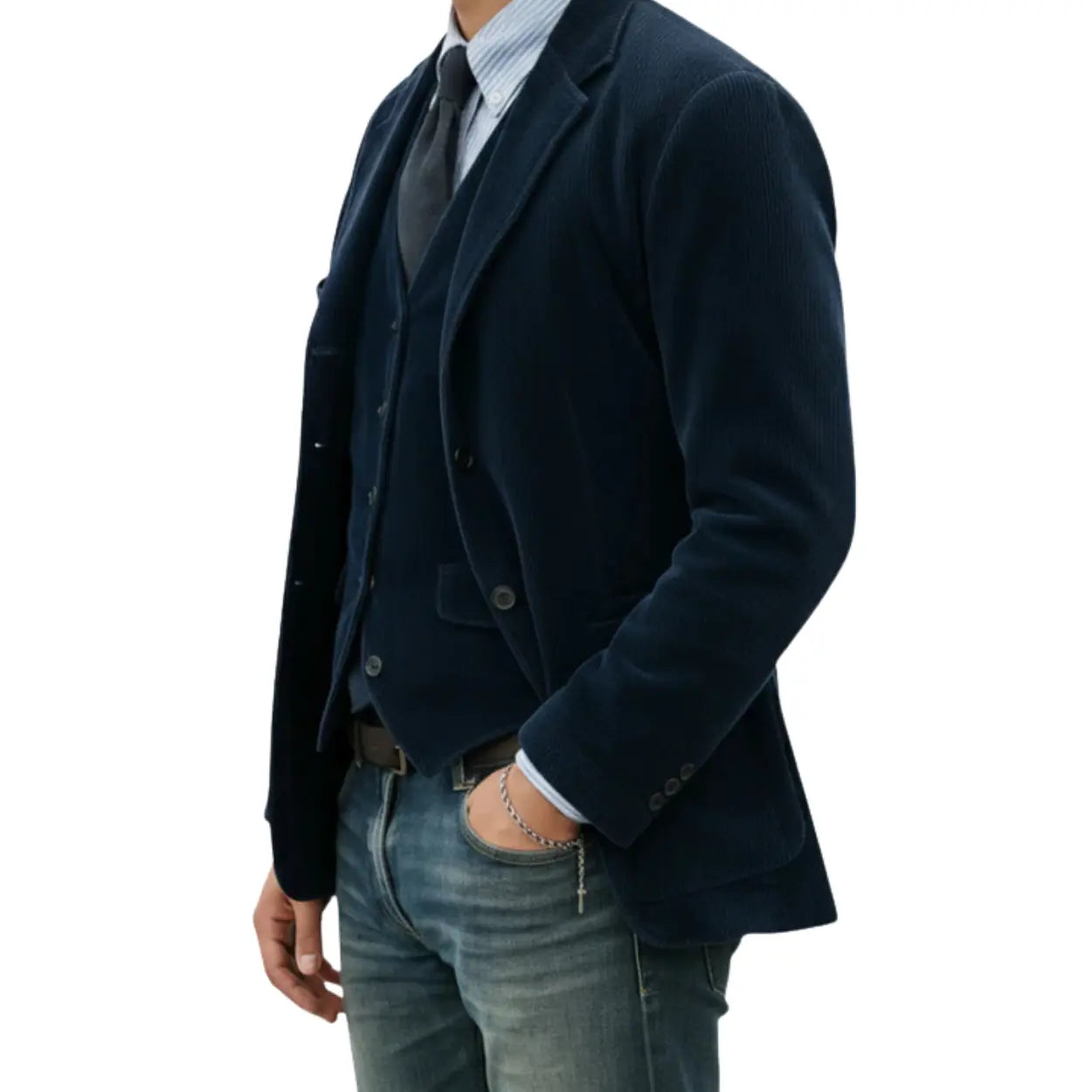 Completo 2 pezzi Francesco: blazer e gilet in velluto