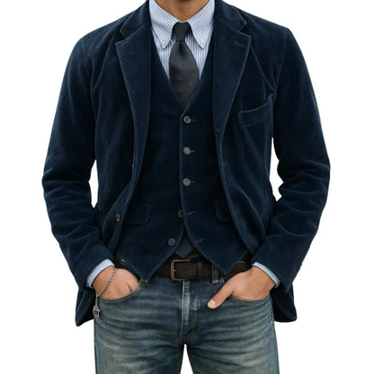 Completo 2 pezzi Francesco: blazer e gilet in velluto