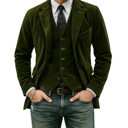 Completo 2 pezzi Francesco: blazer e gilet in velluto
