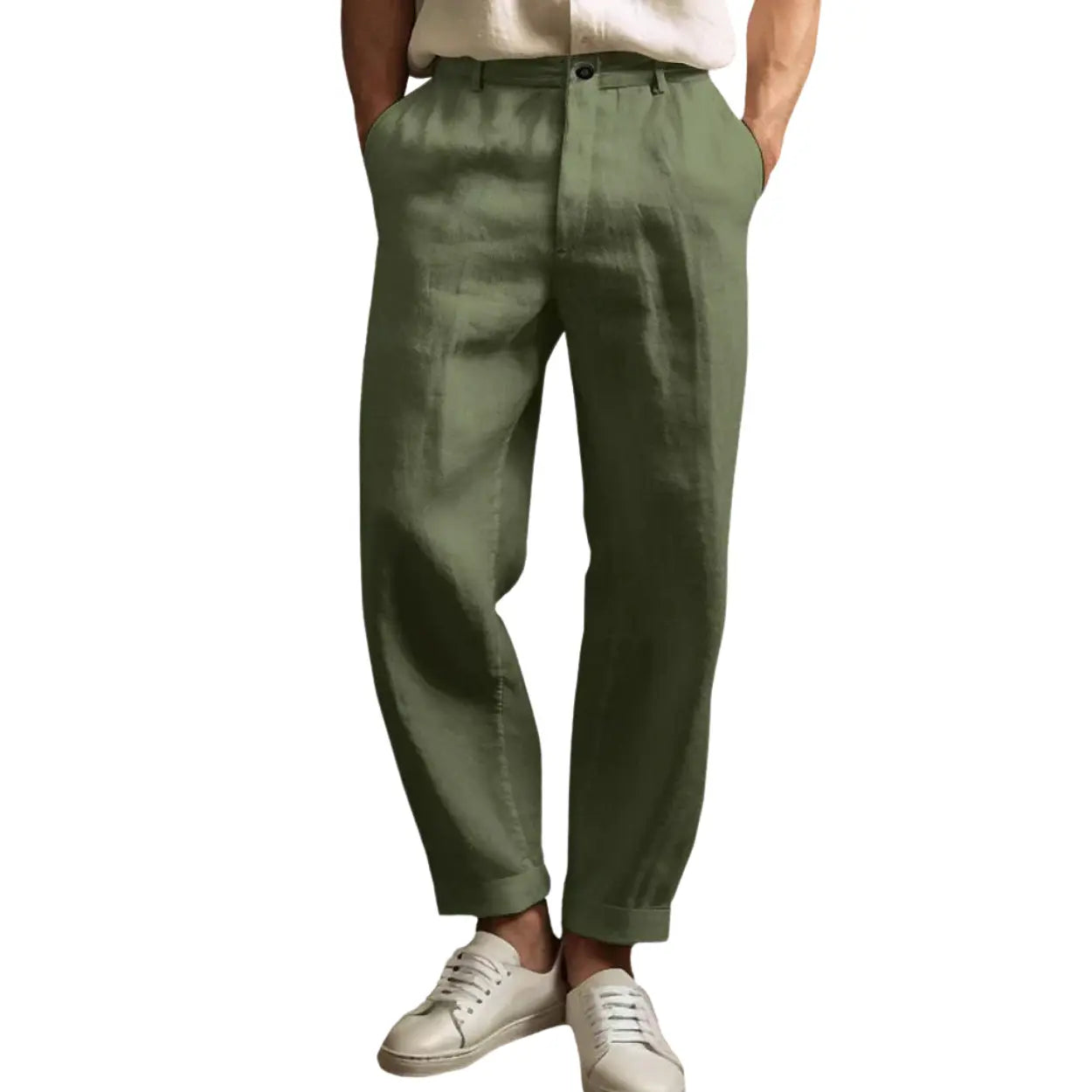Pantaloni dritti Hudson Linen