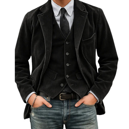 Completo 2 pezzi Francesco: blazer e gilet in velluto