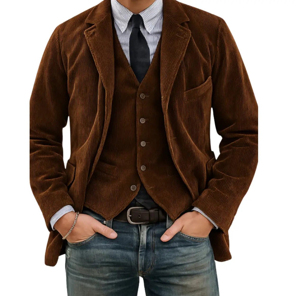 Completo 2 pezzi Francesco: blazer e gilet in velluto