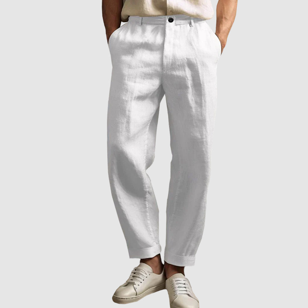 Pantaloni dritti Hudson Linen