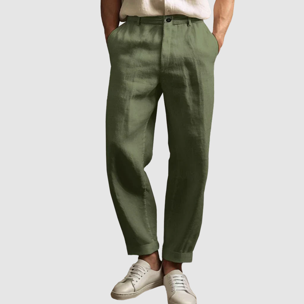Pantaloni dritti Hudson Linen